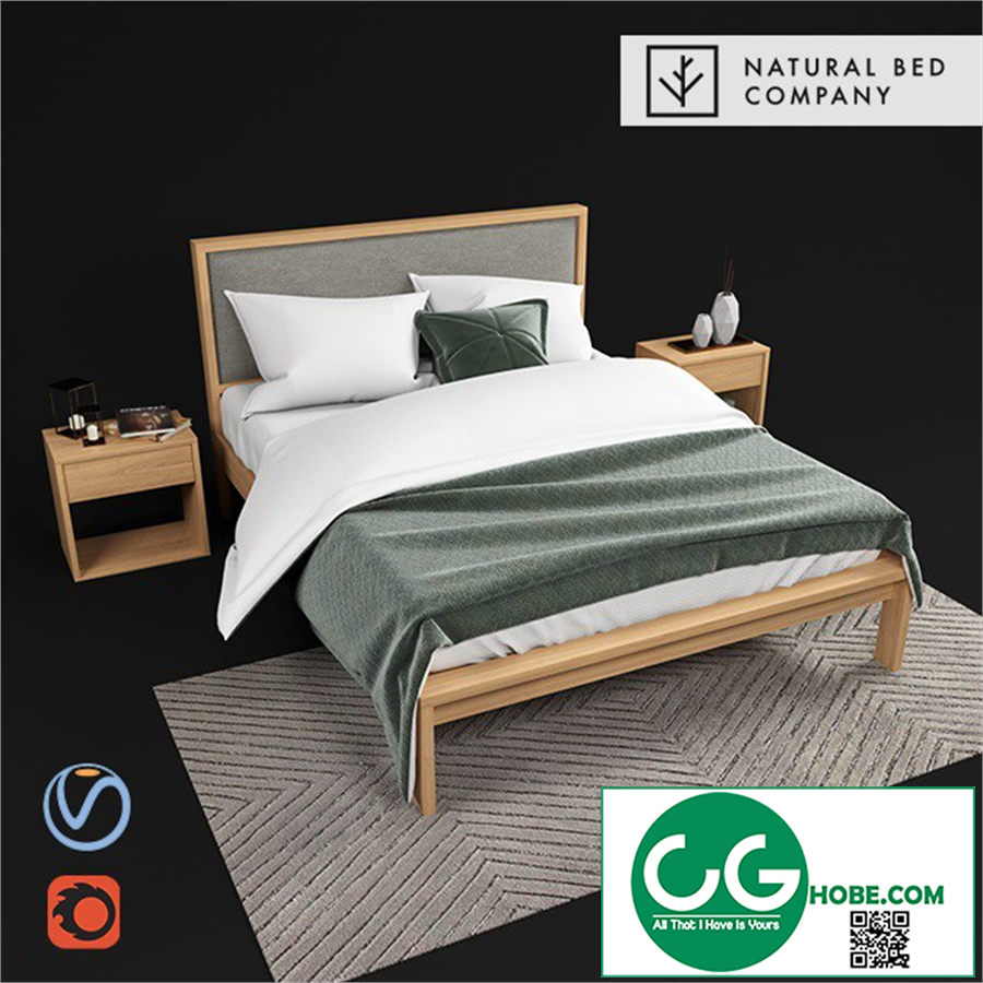 Shetland bed with padded headboard